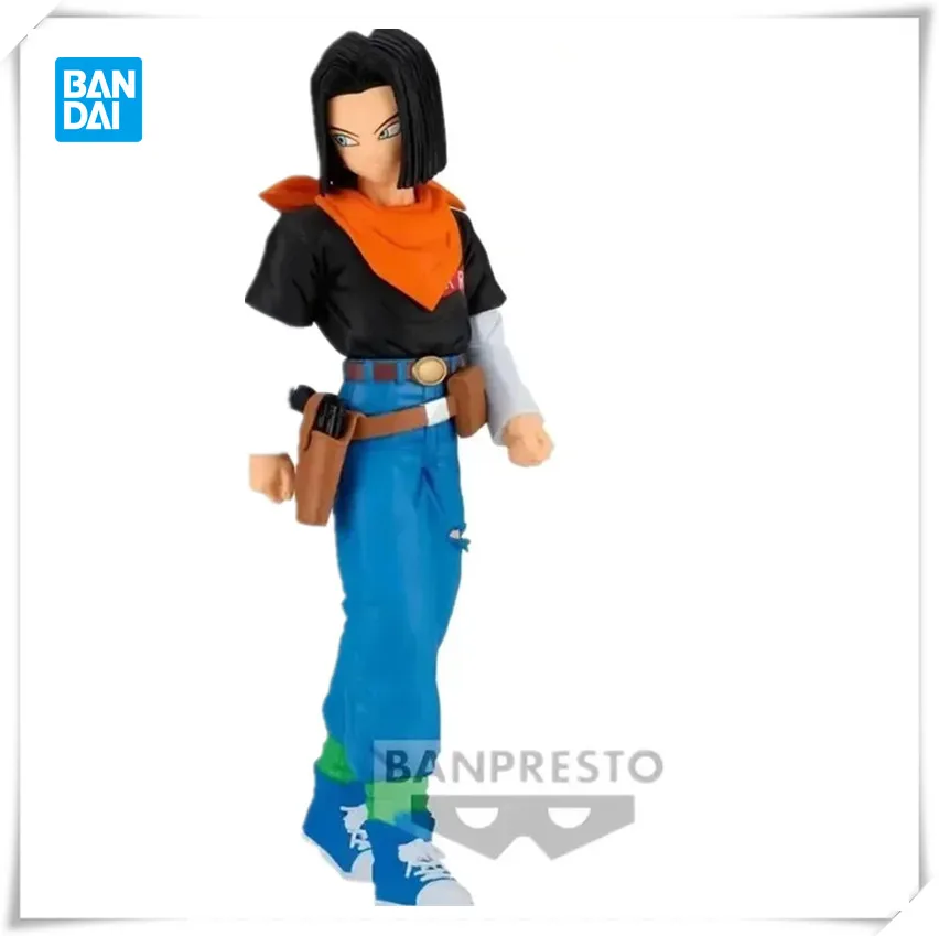 

Bandai Original Banpresto Anime Dragon Ball Z SOLID EDGE WORKS Android 17 Action Figure Model Collectible Toys For Kids Gift