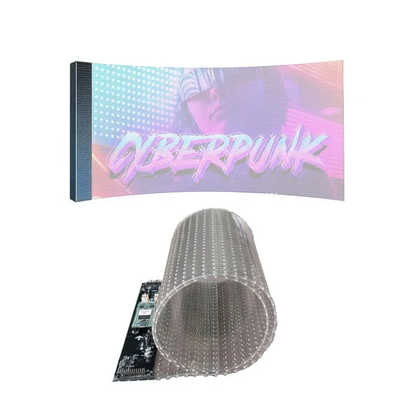 

LED adhesive transparent screen flexible film screen advertising display mall glass