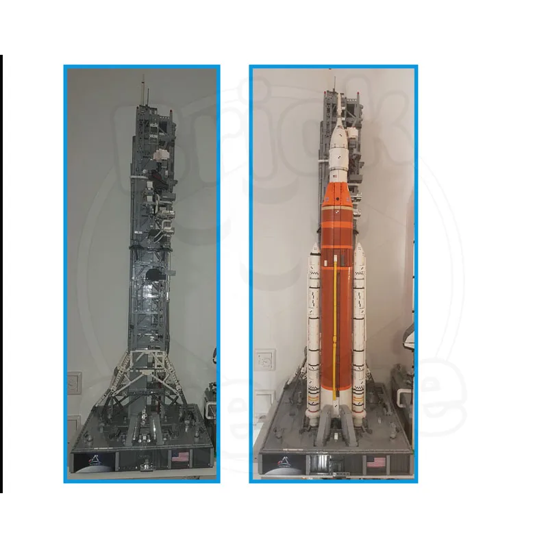 

MOC-136982 Aerospace SLS Мобильная пусковая установка Строительные блоки Мобильная пусковая установка Модель9944ДеталиMOC Творческие игрушки для мальчиков и детей на день рождения Подарки