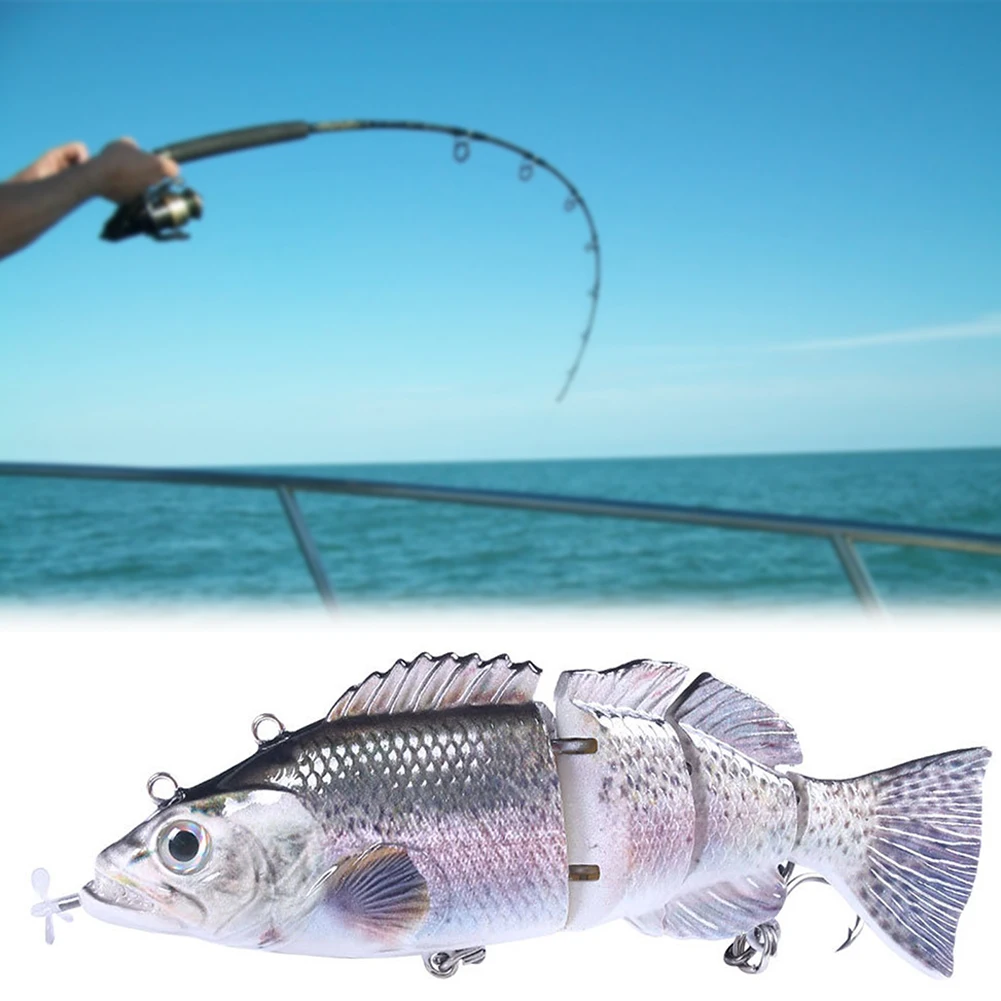 

Upgraded Electric Swimming Lure Multi Jointed Plastic Swinbait For River Fishing