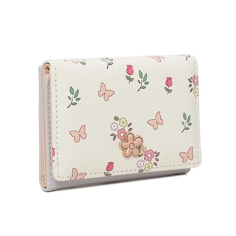 

Best-selling floral print wallet,cute multi-slot folding card case,Student coin purse,carteras mujer, portefeuille femme luxe
