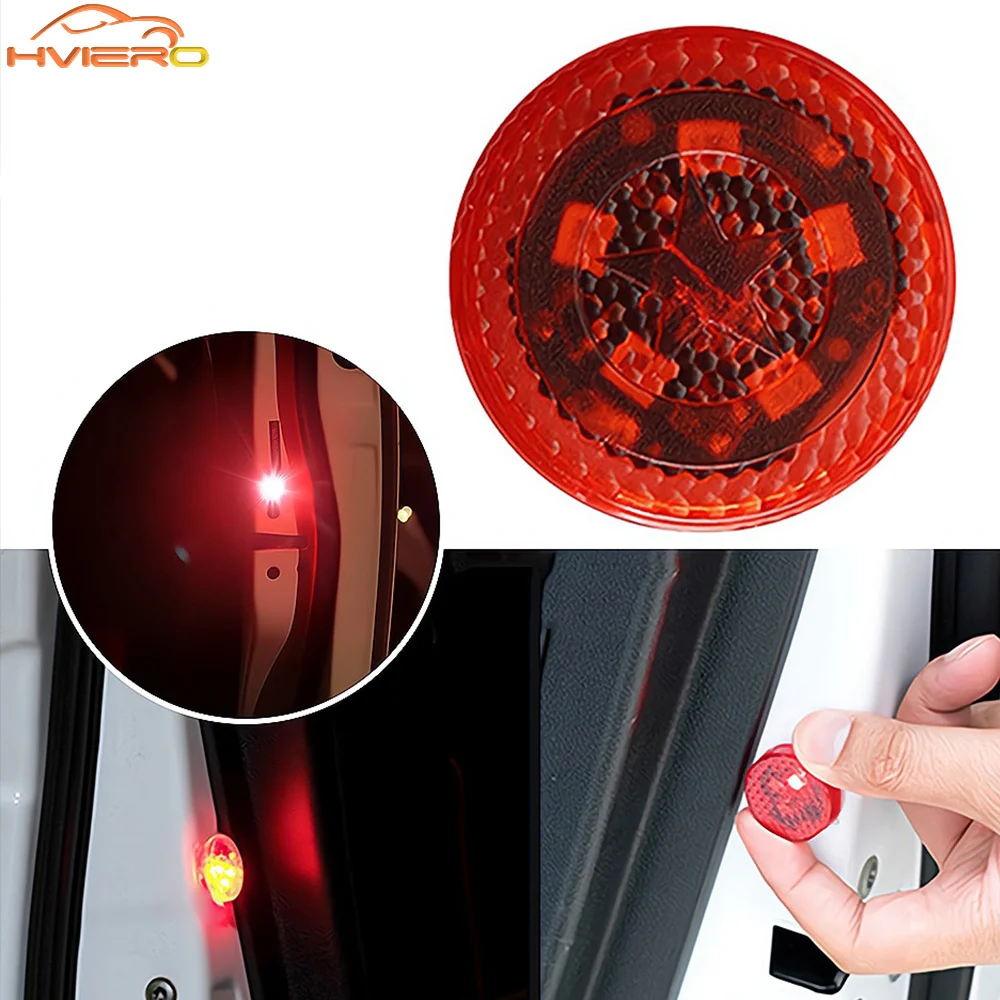 1Pcs Wireless LED Strobe Flashing Car Door Warning Light Anti-Collision Safety Decor Vehicle Rear-End Crash Protection Accessory