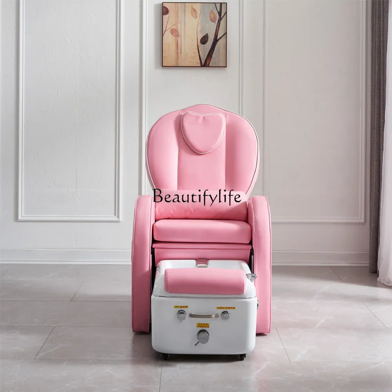 

Eyelash Nail Shop Heart Shaped Electric Nail Salon Chair Reclining Foot Bath Foot Therapy