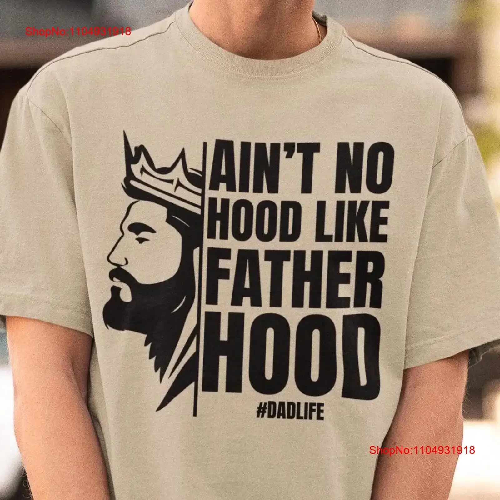 

Футболка Ain't No Hood Like Fatherhood, новый подарок папе для него, чтобы стать винтажным стираным модным топом для повседневной носки, повседневная одежда