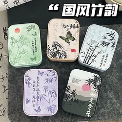 Chinese Ink Painting Lens Container Women Ins DIY Contacts Lens Case Men Color Contact Lenses Storage Box Portable Travel Set