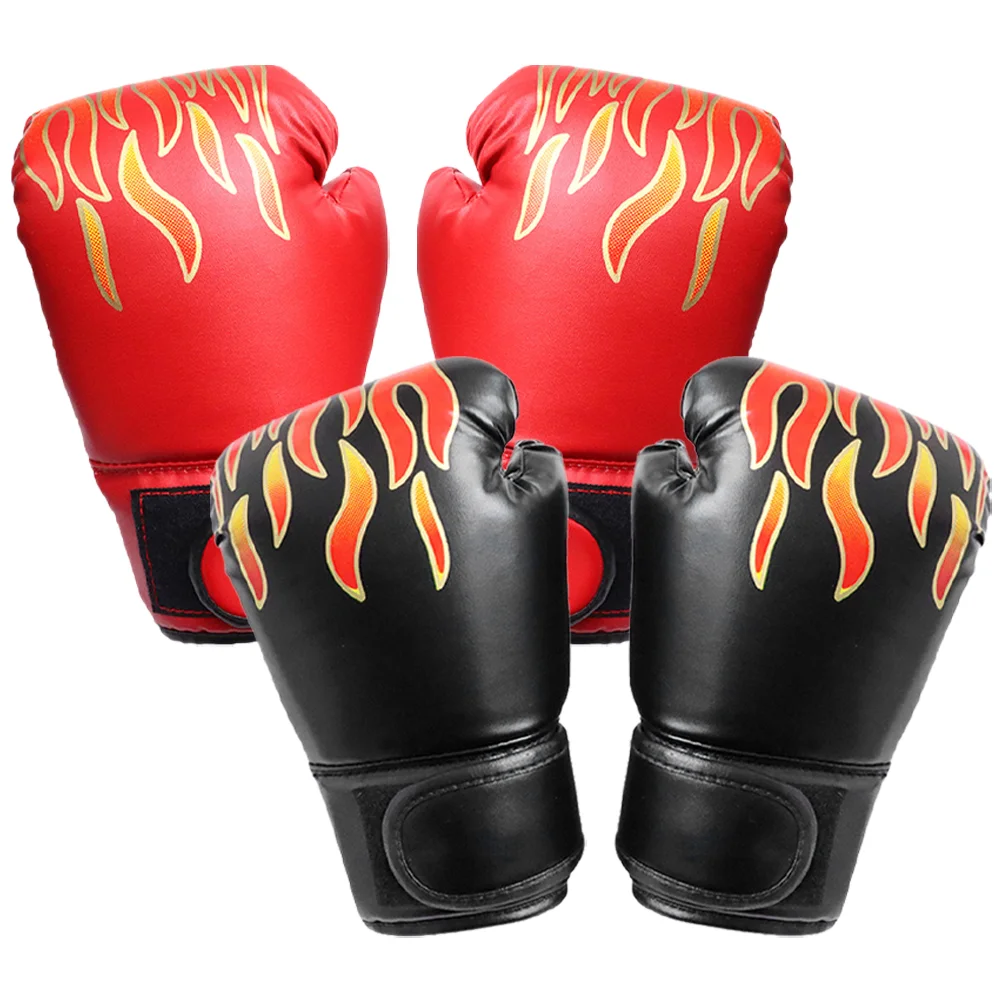 

2 Pairs Children's Boxing Gloves Kids Youth Training Stickers Mittens for Practicing Comfortable Kickboxing