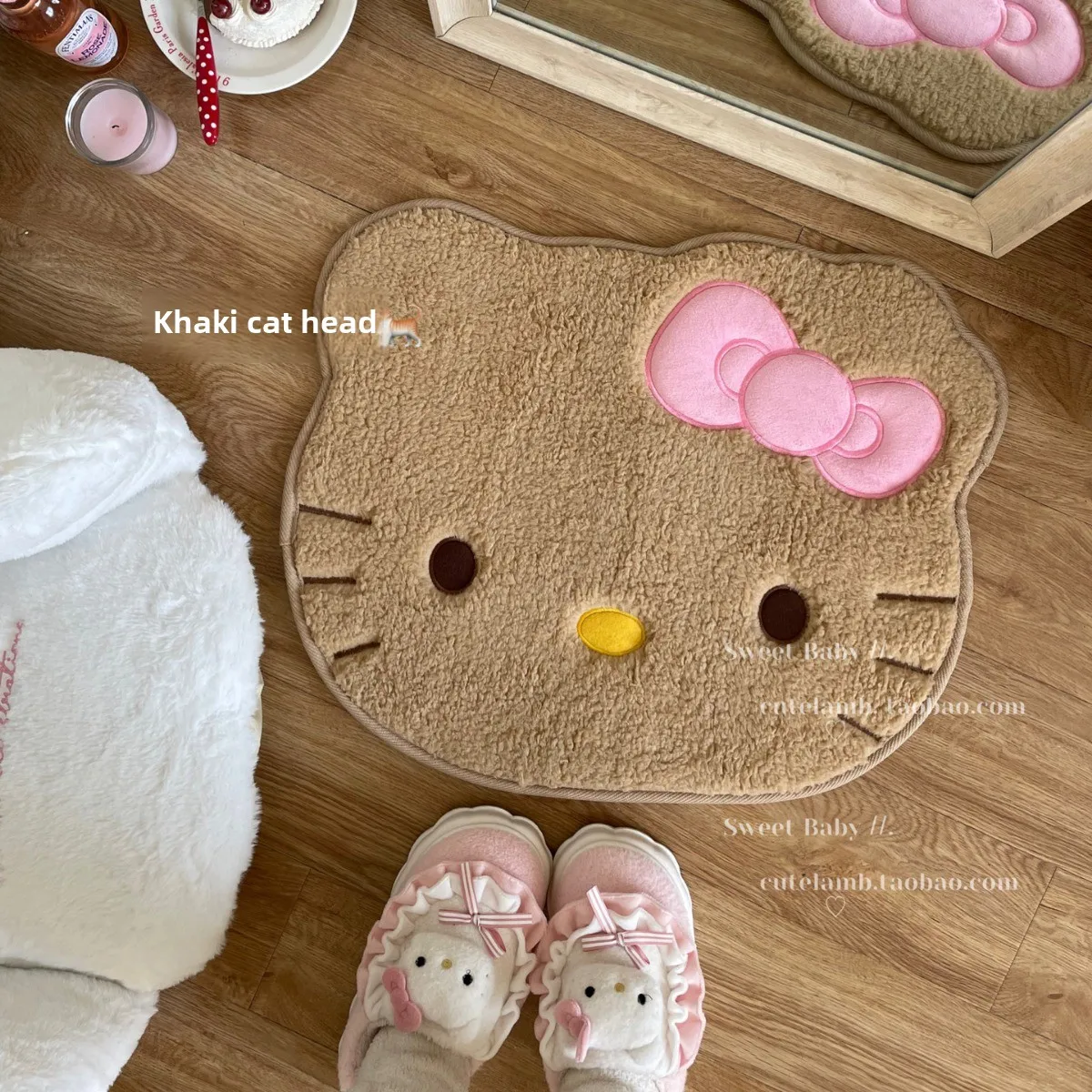 50X60Cm Hello Kitty Mat Bathroom Non Slip Carpets Soft Car Cushion Anime Sanrio Absorbent Quick Drying Bath Mat Room Decor