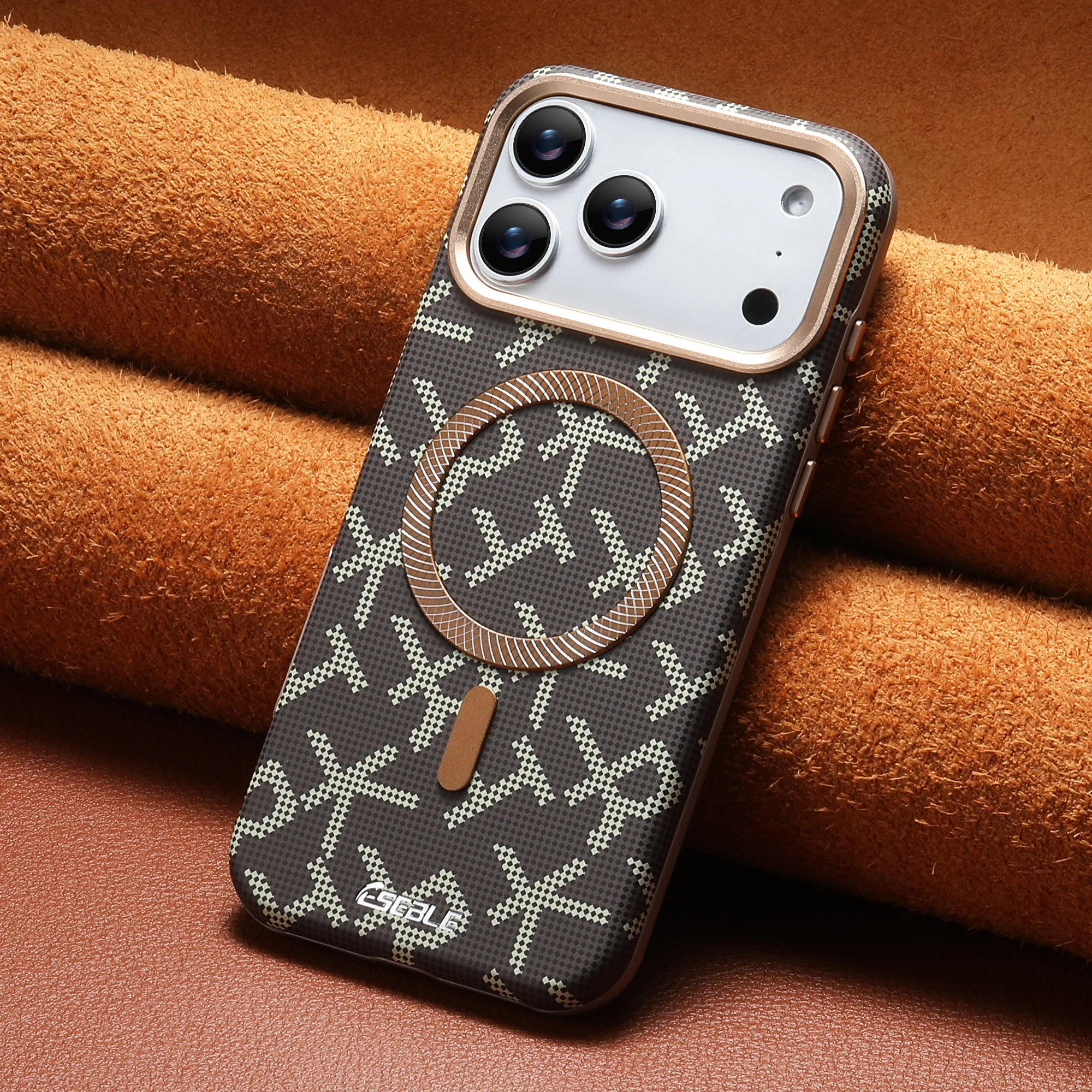 Coque de téléphone en similicuir de luxe, avec aimant, compatible avec la recharge sans fil, finition mate, pour iPhone 18 Pro Max, 17 Air, 16, 15, 14, 13.