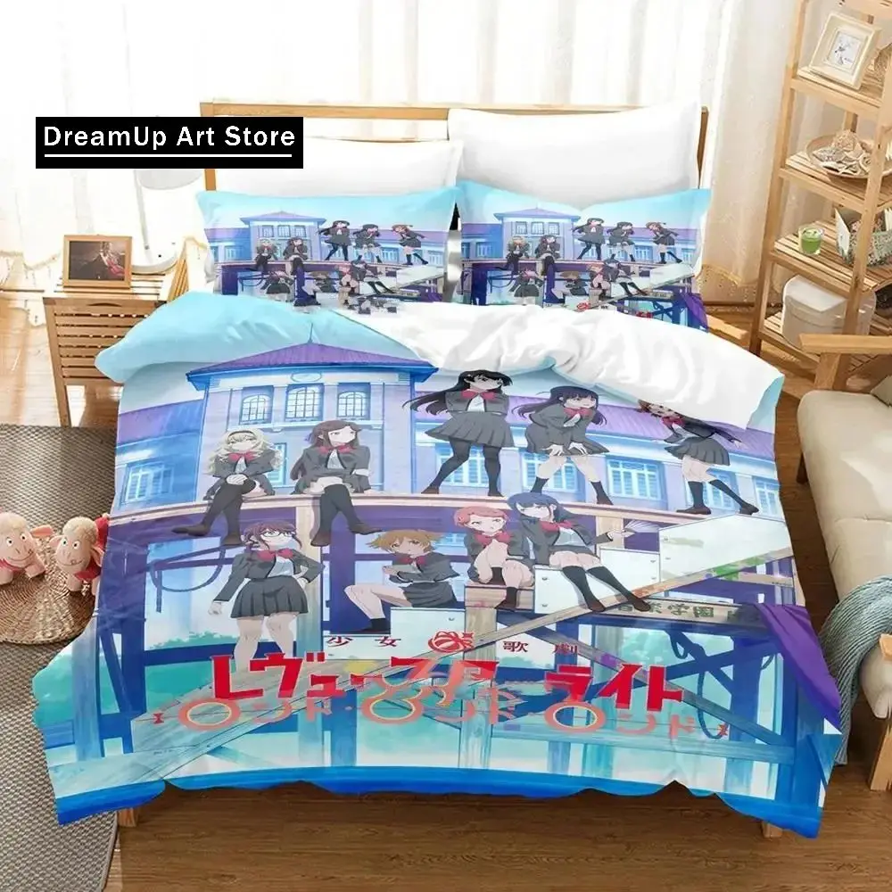 Anime Shoujo Kageki Revue Starlight Bedding Set Duvet Cover Bed Set Quilt Cover Pillowcase Comforter king Queen Size Boys Adult