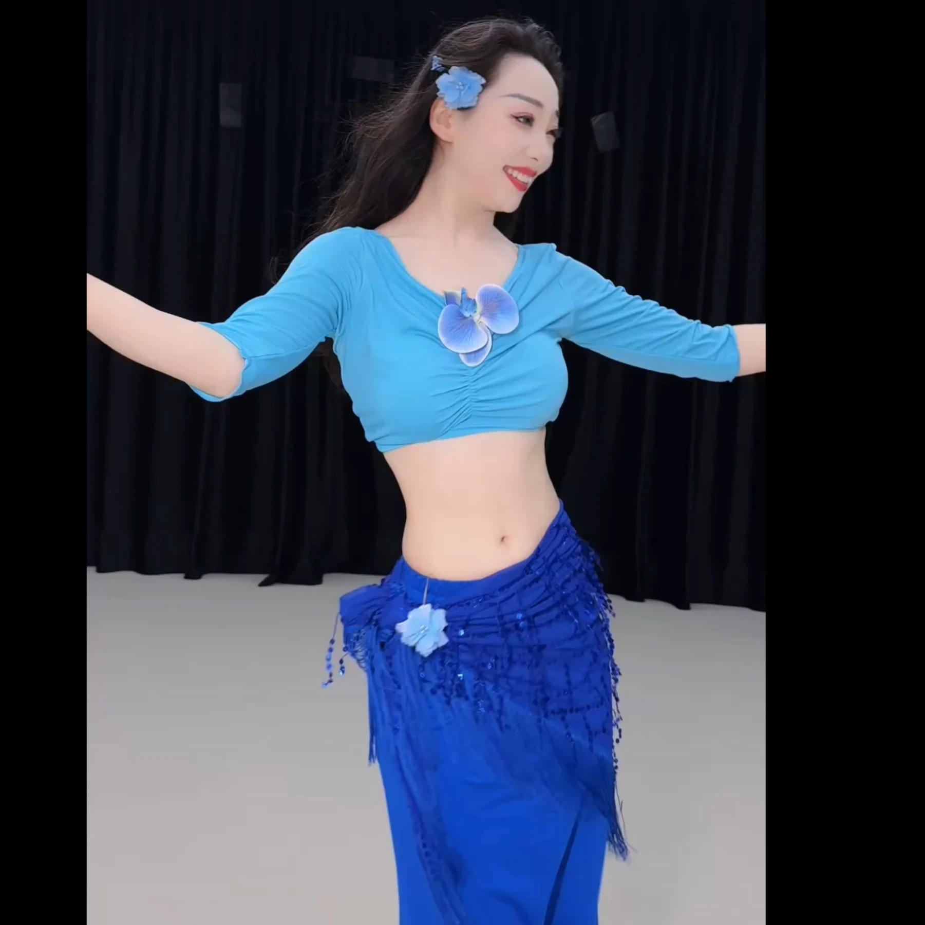 Zestaw do tańca brzucha dla zaawansowanych, 2025, dla dorosłych kobiet, seksowny, wyszczuplający, strój do ćwiczeń, elegancki strój treningowy dla zespołu.