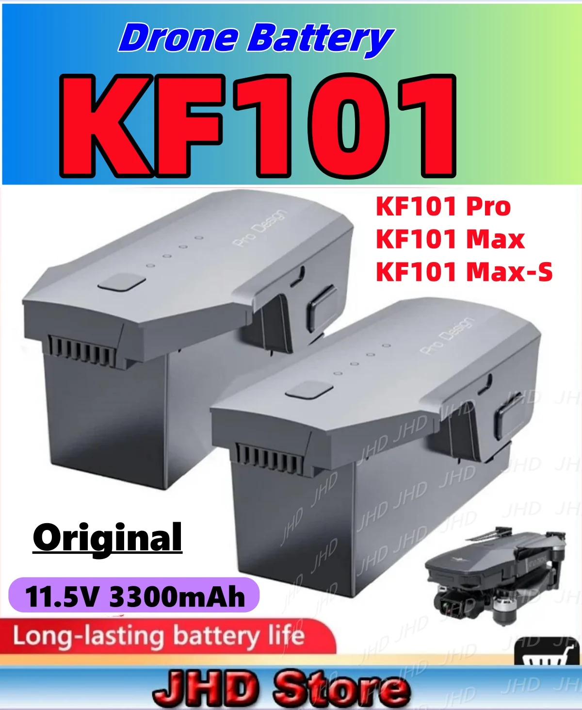 Batería de Dron JHD KF101 MAX-S 11,55 V 3300mAh original KF101 MAX-S batería de repuesto Original KF101MAX accesorios para Dron