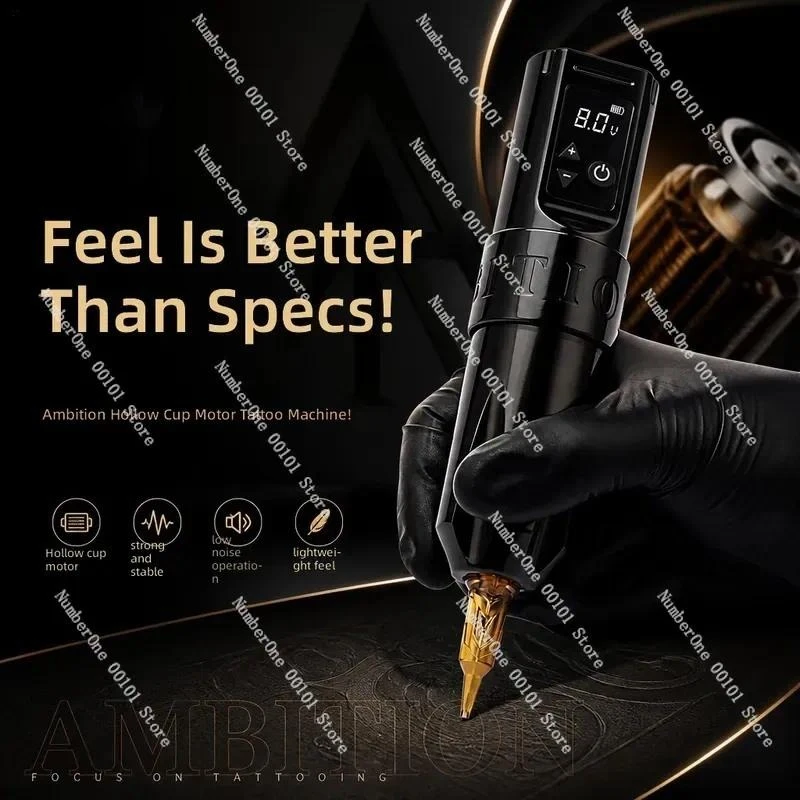 Professional Wireless Tattoo Pen Machine High Power Rotary Device for Permanent Makeup and Body Art Kit Long Battery Life