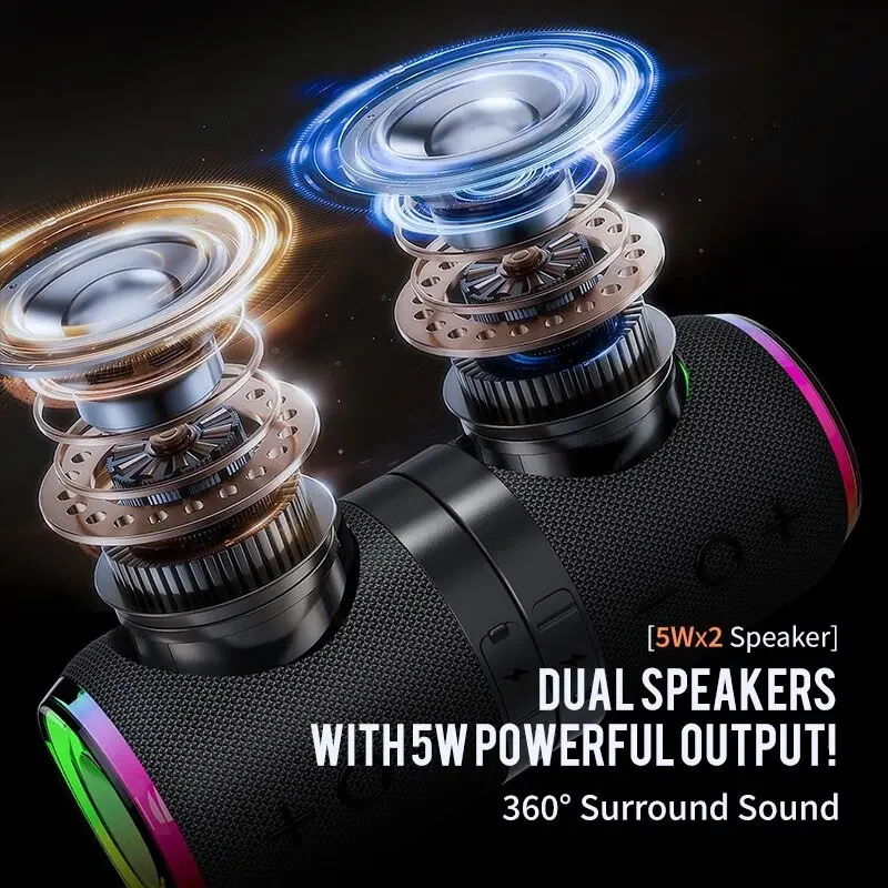 Magnetic Detachable Speaker,2-in-1 Split Portable Waterproof Wireless TWS Boom Box BT5.4,24H Playtime,RGB Light for Home/Outdoor