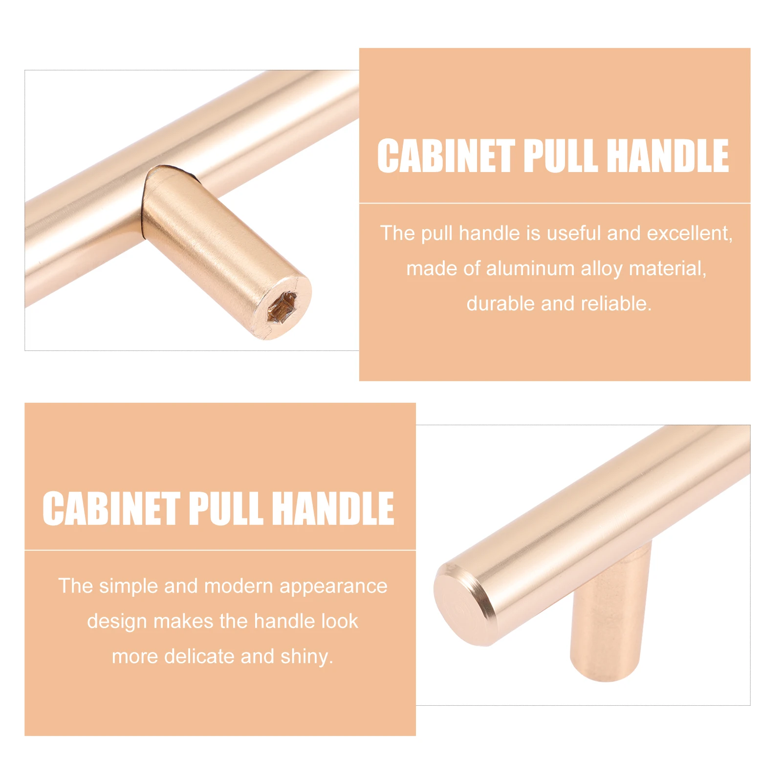 

2Pcs Golden Alloy Cabinet Pull Modern Cabinet H les H les for Wardrobe Drawer Kitchen Furniture Durable Modern Hardware
