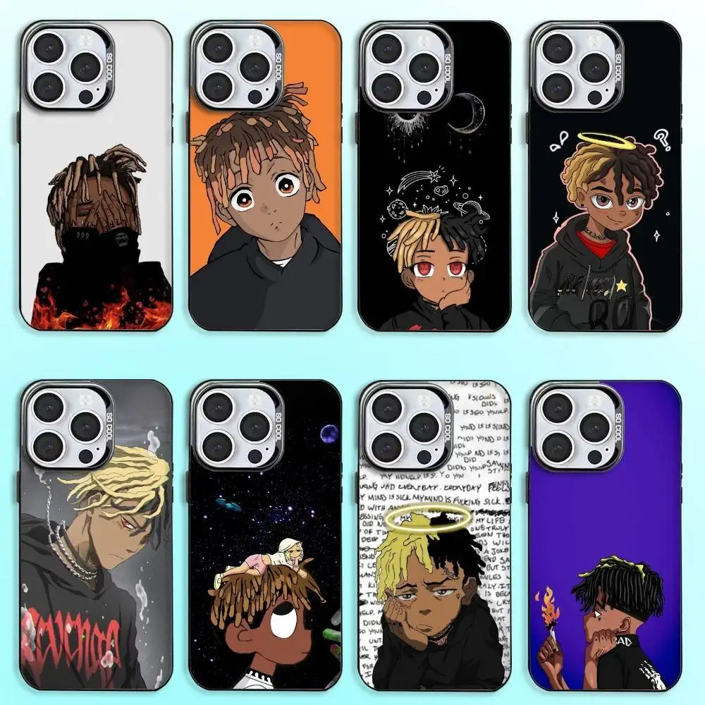 حافظة هاتف مغني الراب 999 J-Juice W-WRLD لهاتف iPhone17,16,15,14,13,12,11 Plus، Pro Max غطاء مقاوم للصدمات باللون الأسود غير اللامع #1