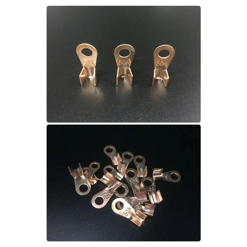 مجموعة العروات الأسلاك النحاسية موصلات RingsTerminals كابلات البطارية مع الموصلية الفائقة 20A 10/30A 40A 50A لتقوم بها بنفسك