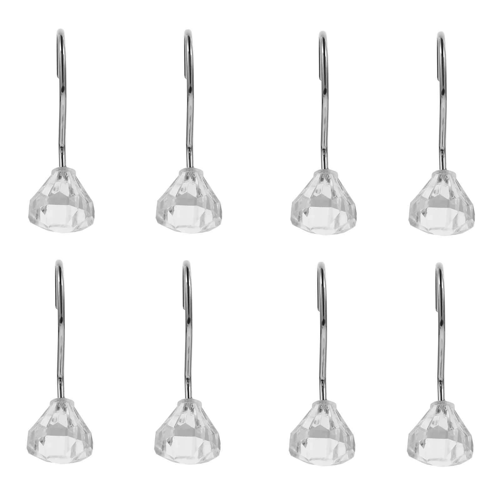 

12Pcs Premium Iron Acrylic Shower Curtain Hooks Lovely Pineapple Shape Strong Load Bearing for Curtain Door Hanging Use