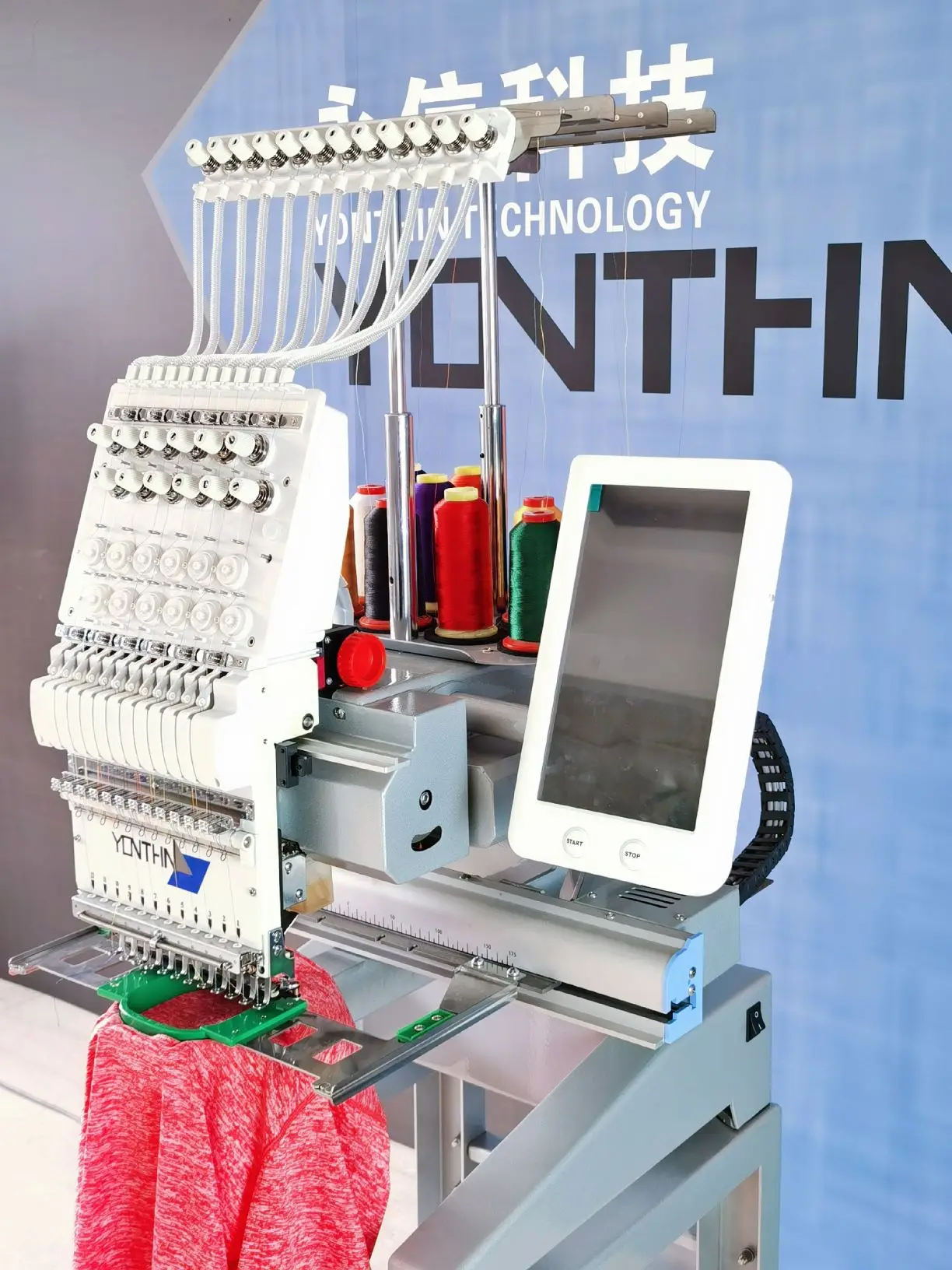 Embroidery Machine Yonthin 12/15 Needles Single Head Mini Computer Digital Computerized Prices Multi Functional