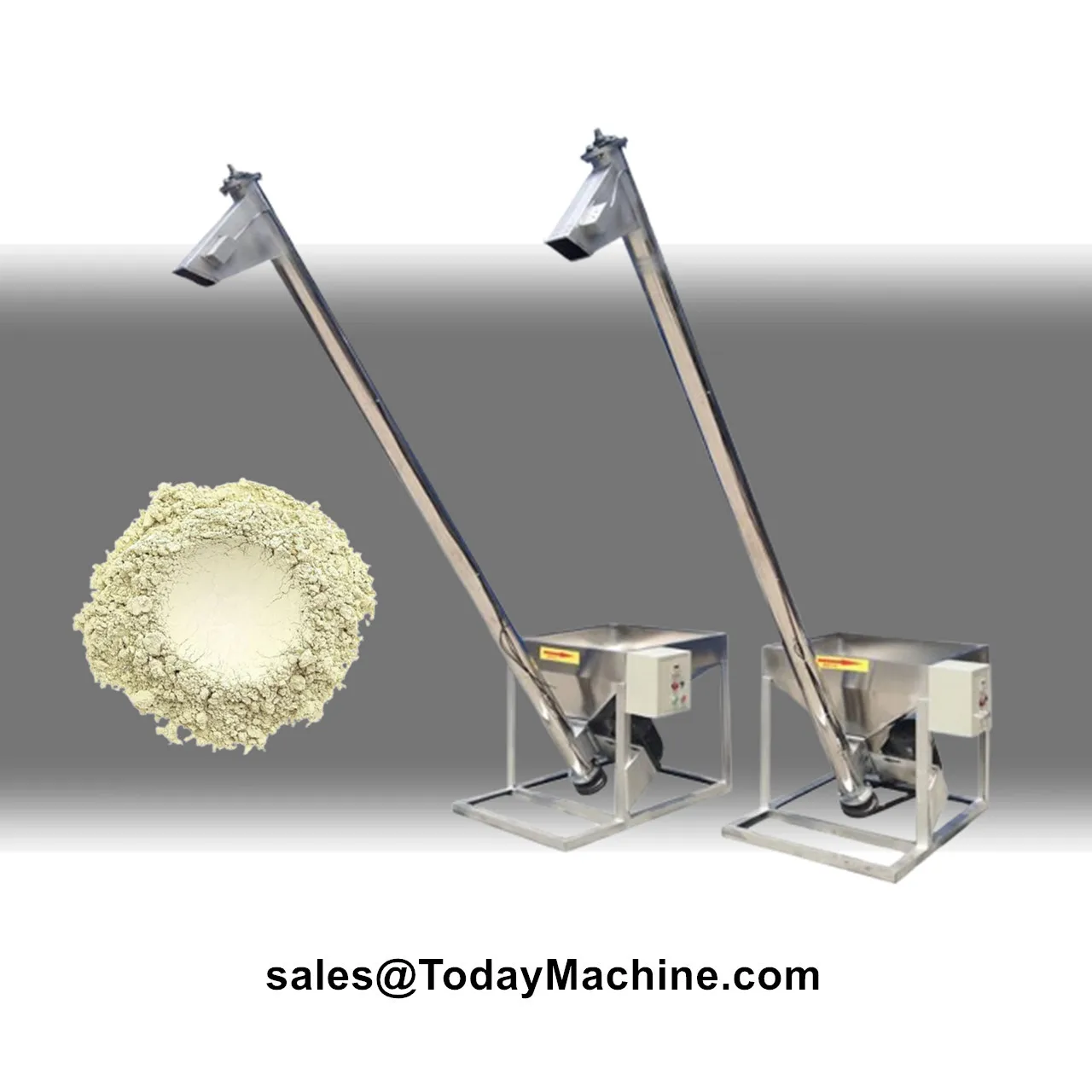 Automatic Protein Flour Spices Powder Screw Conveyor Coconut Milk Powder Auger Feeder With Hopper