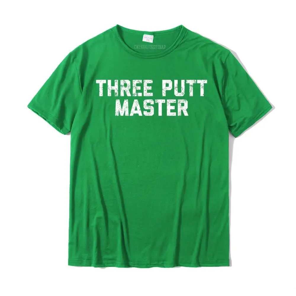 Men's Funny Golf T-Shirt Three Putt Master Tees Popular Funny Cotton Men T Shirts Group Harajuku Christmas Tee Shirt