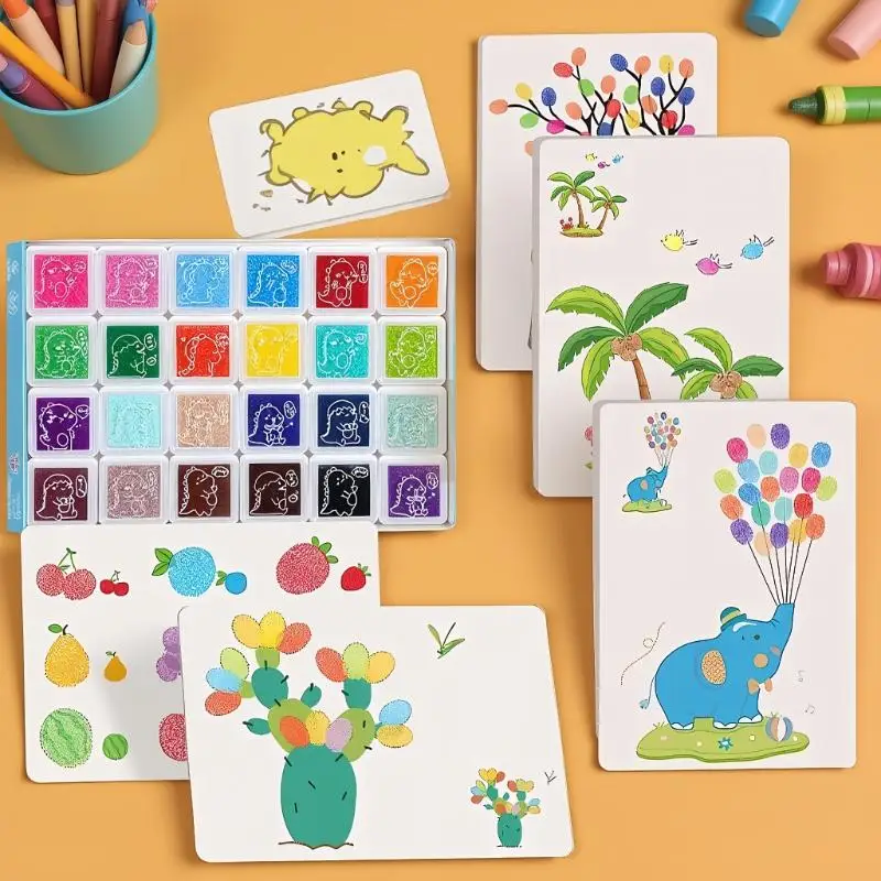 Ensemble de jouets éducatifs Montessori pour peinture au doigt, coloriage créatif et Doodle, cadeau pour enfants