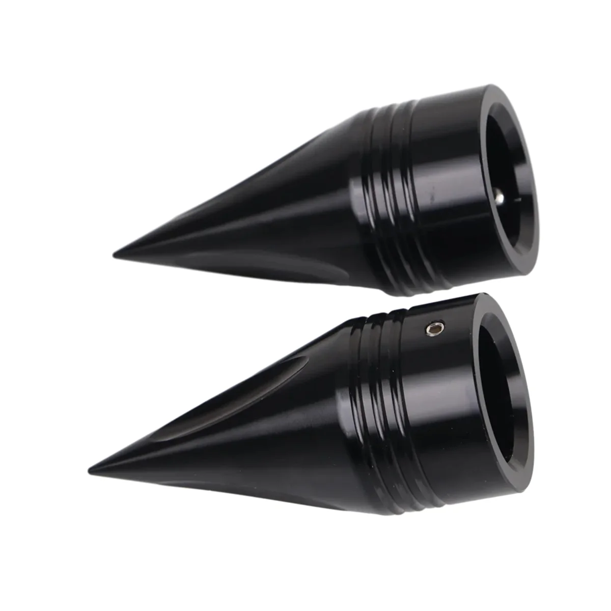 T48C_ أغطية صامولة المحور الأمامي باللون الأسود لدراجة Harley Dyna Electra Road King Glide #4