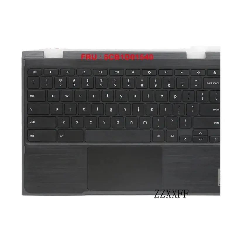 WXF WKJOriginal New 5CB1D01540 Black For Lenovo 300e Chromebook 2nd Gen Palmrest Upper Case US Keyboard KB Bezel 81MB