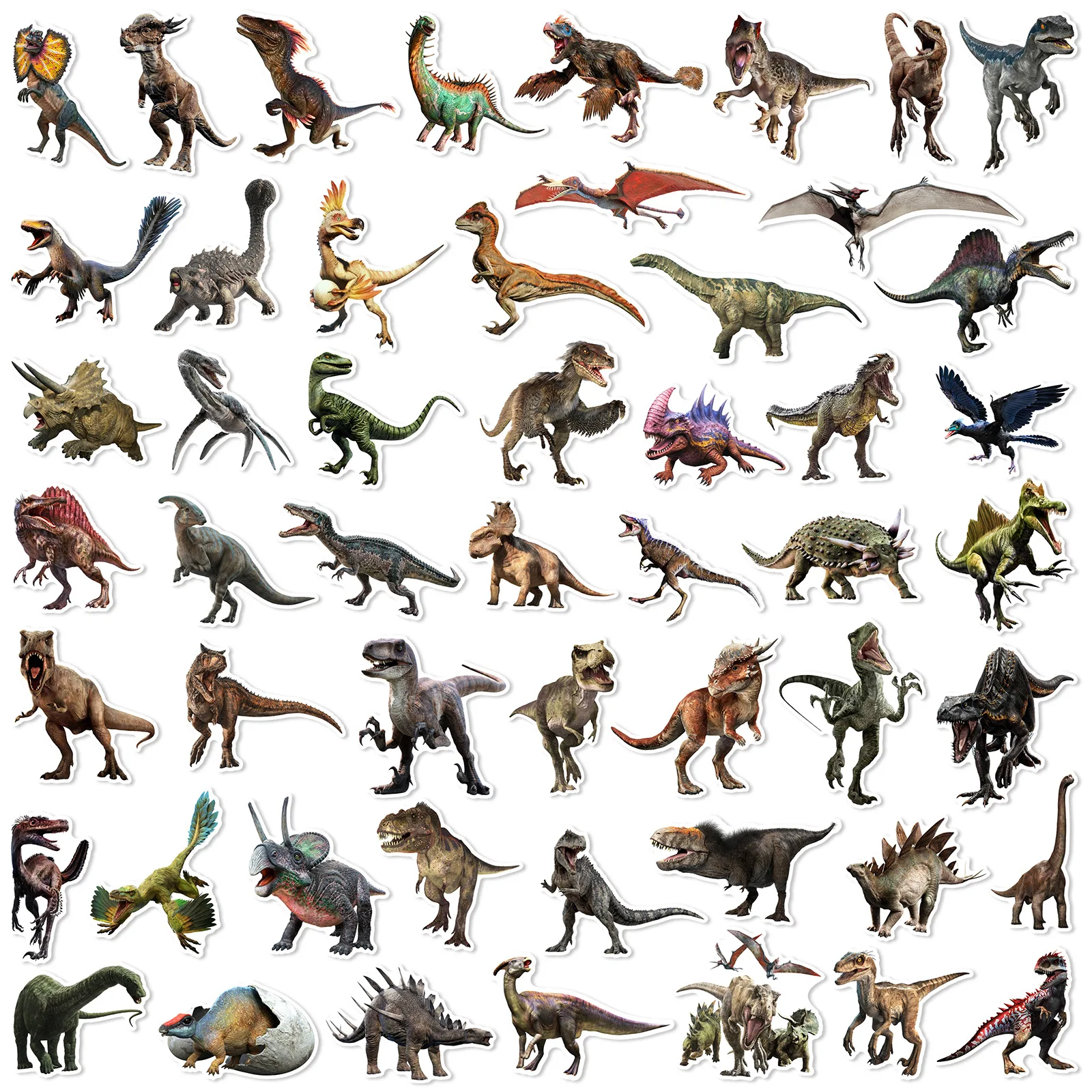 10/25/50pcs Jurassic Dinosaur Stickers for DIY Travel Luggage Notebook Guitar Laptop Phone Stationery Water Bottle Skateboard