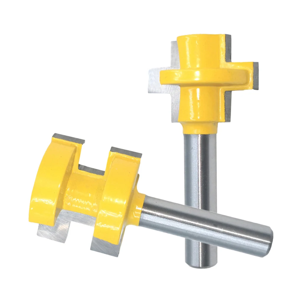 Tongue and Groove Router Bit 8mm Shank Alloy Slot Cutter Woodworking Milling Set for Wood MDF Particle Board
