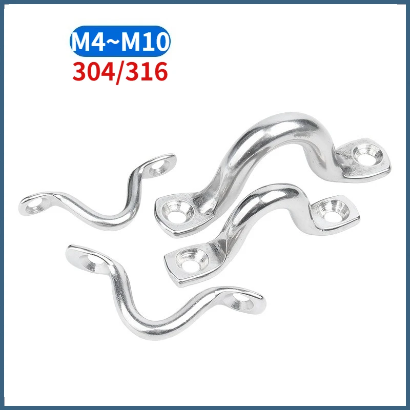 M4 M5 M6 M8 M10 304 / 316 Stainless Steel Handle Wire Eye Strap Boat Marine Tie Down Fender Hook Canopy Engines Accessories