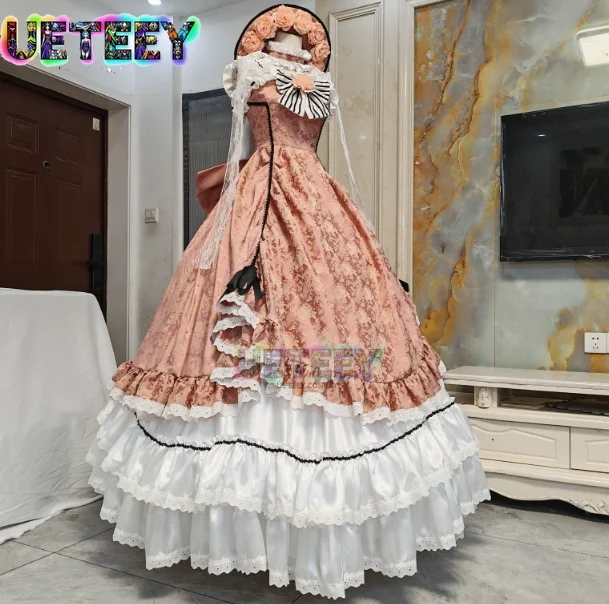 UETEEY COS Black Butler Ciel Phantomhive Robin 360-degree Large Skirt Cosplay Costume Halloween Costume Custom Size view 2