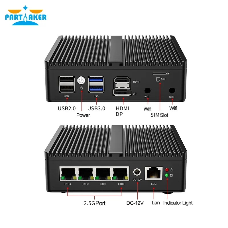Partitore 11a generazione Celeron N5105 Soft Router 4 Intel i226 2.5G LAN pfSense Firewall Apparecchio 2xDDR4 Mini PC OPNsense Server VPN