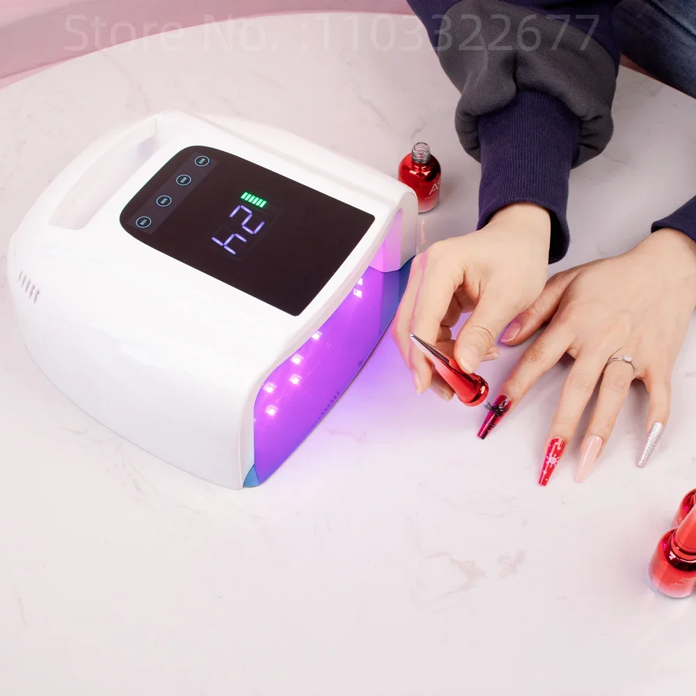 Lampe à ongles aste sans fil avec poignée, lampe à LED UV professionnelle, séchage du vernis à ongles en gel, outils de manucure, 96W