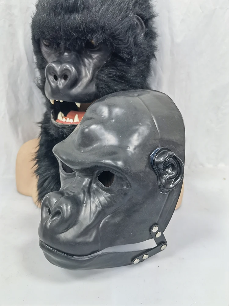 DIY animal moving mouth blank mask DIY handmade  mold of gorilla set package make your own Halloween mask  mould