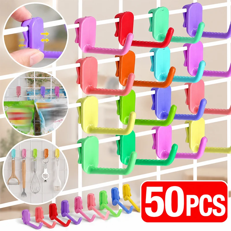 Wholesale Supermarket Mesh Panel Hook Color Multi-Purpose Display Racking Storage Hook Wall-mounted Key Hanger Home Organization