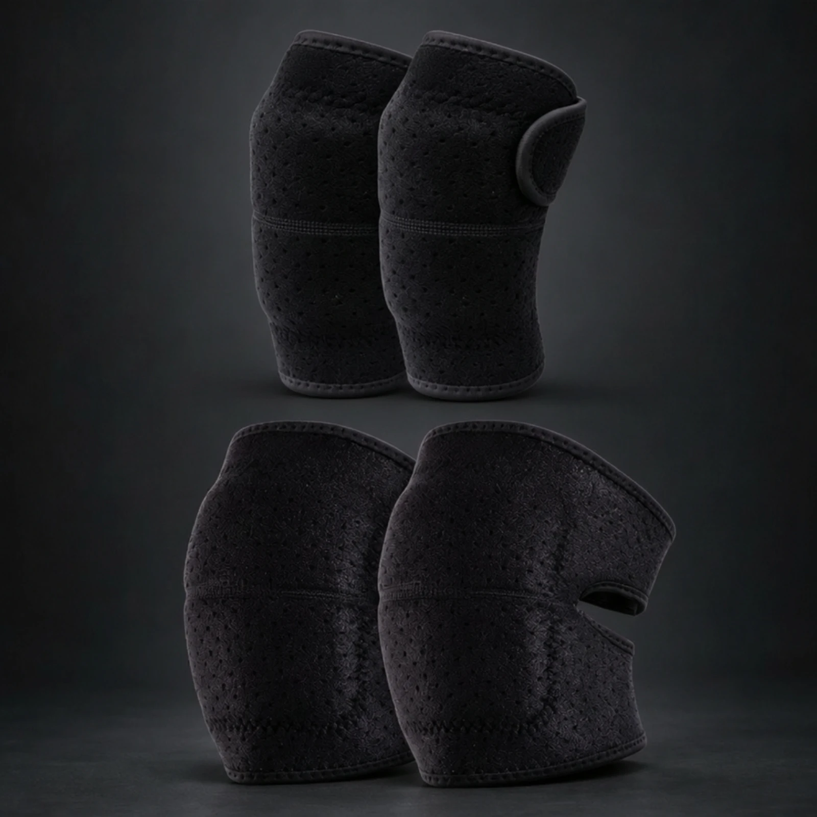 4 Pieces Padded Knee and Elbow Pad Compression Fit Safeguarding Pad with Adjustable Straps Elbow Protection Pads Flexible