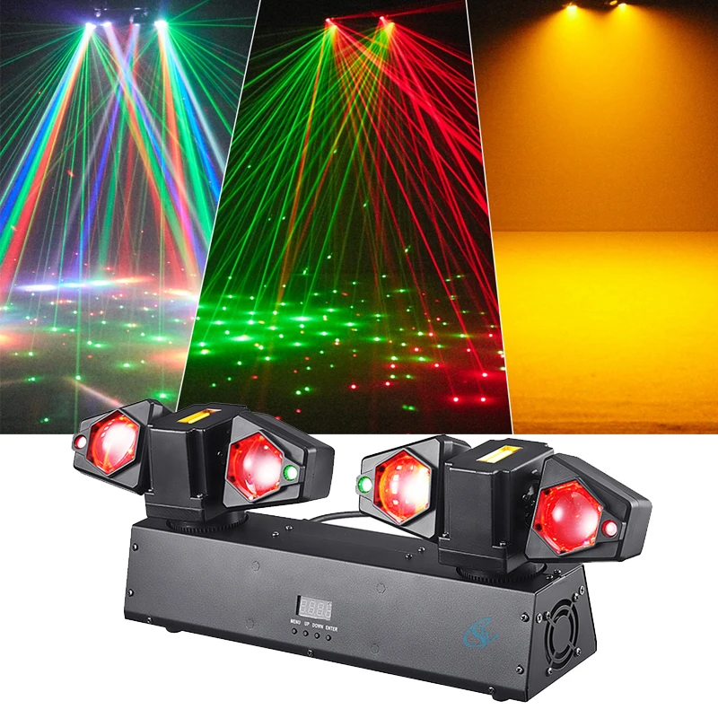 

Полноцветный светодиодный луч 80 Вт, лазерный движущийся головной светильник, сценический стробоскоп, эффект звука, активация DMX для DJ, дискотеки, вечеринки, свадьбы, КТВ