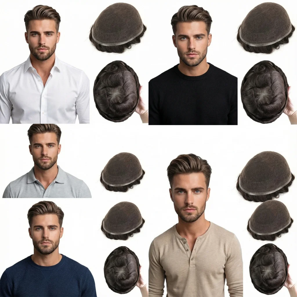 Full Lace Base Men Toupee Human Hair | Professional Grade Hair Replacement System, Best Value