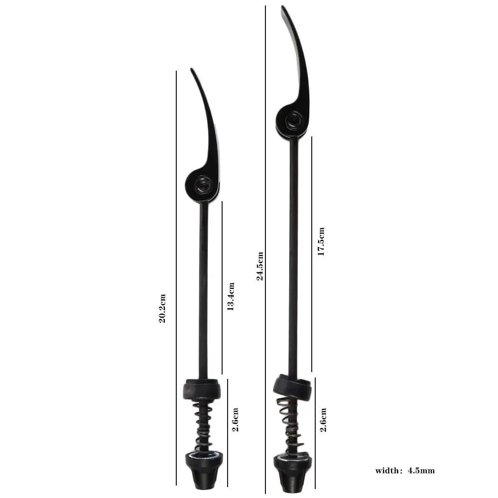 Metal Quick Release Lever 13.5cm 17.5cm Bike Front Rear Lever Steel Skewers Black Bicycle Steel