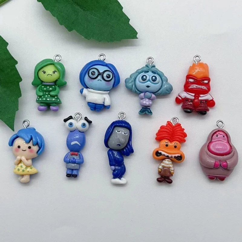 

10 pieces of cartoon anime resin jewelry, enamel necklaces, earrings, pendants, DIY production supplies