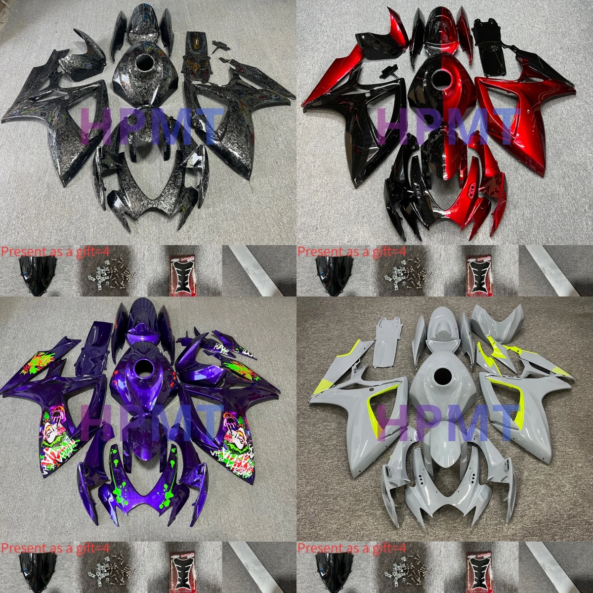 

Новый комплект обтекателей из АБС-пластика, подходящий для SUZUKI GSX-R600 750 K6 2006-2007 GSXR600-750 2006 2007, полный обтекатель кузова