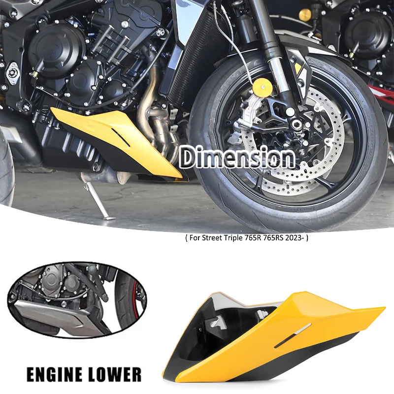 Motorcycle Engine Lower Spoiler Body Bellypan Fairing Protector Guard Chassis Shield For Street Triple 765 RS 765R 2023 2024