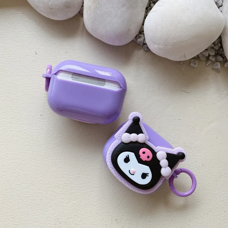 Cute cartoon Sanrio Kuromi etui ochronne na AirPods 1/2 Pro, 3, i Pro2 wygodne do przenoszenia