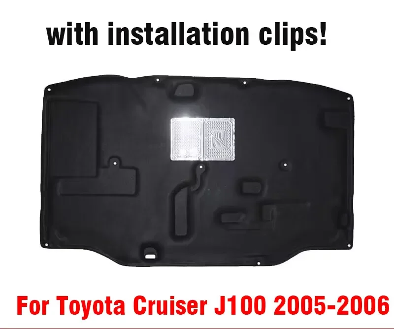 Engine Cover Hood Insulation Pad Heat Shield trim For Toyota Cruiser J100 05-06