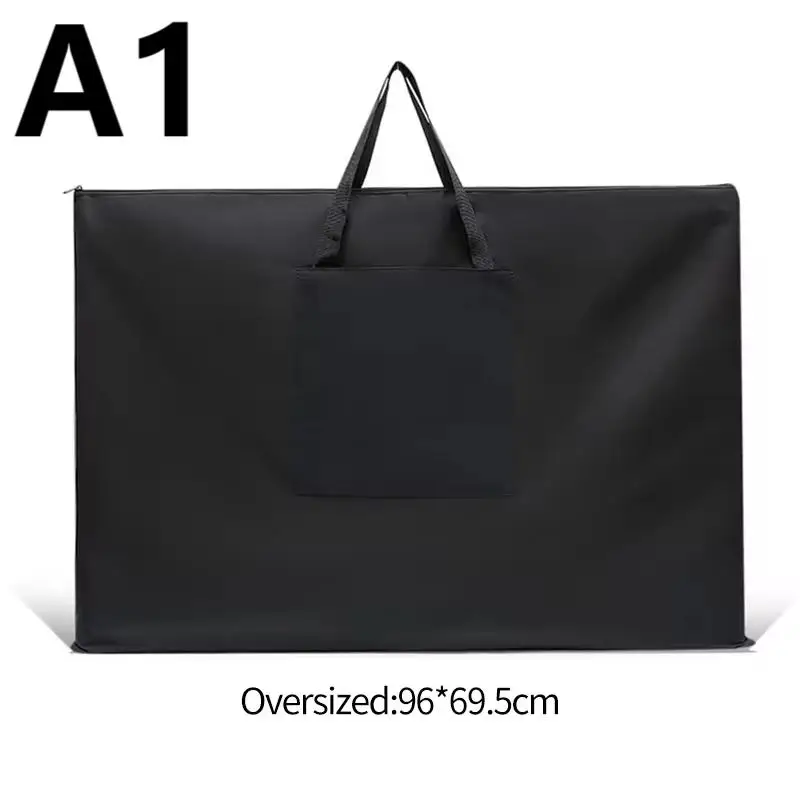 A1 Waterproof Oxford Fabric Painting Board Bags Large Capacity Simple Bag Black Artist Students Drawing Painting Art Supplies