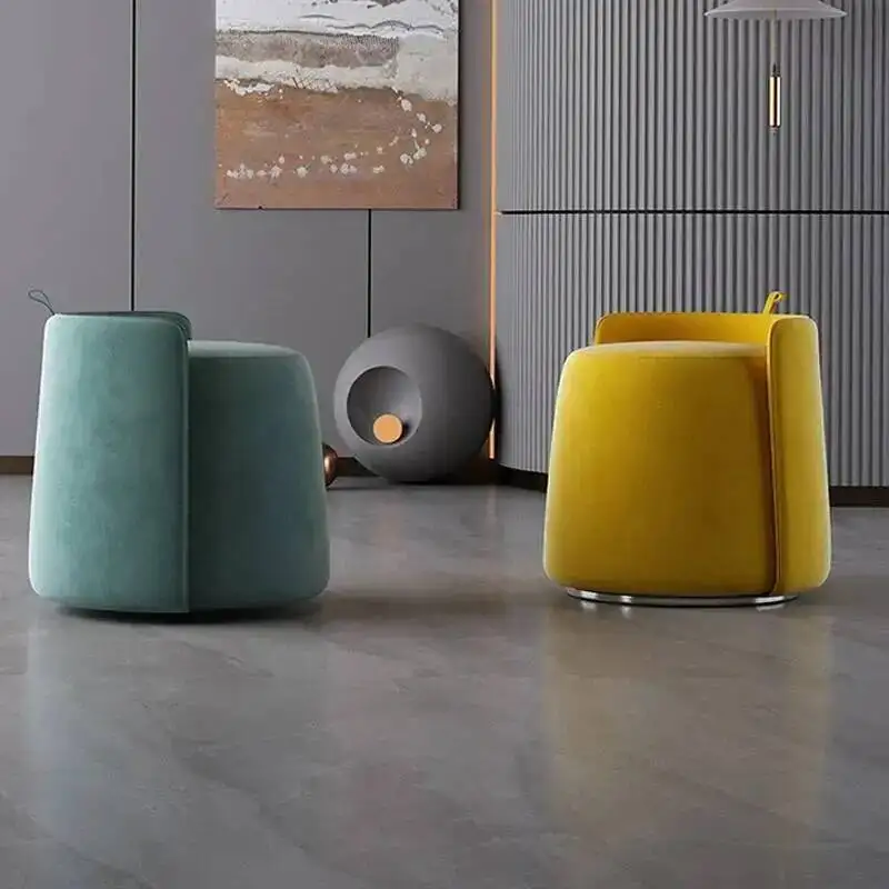 Changing Makeup Room Stool Bedroom Shoe Dressing Table Chair Chair Modern Living Rotatable Tea Sofa Low Stool Bedroom Furniture