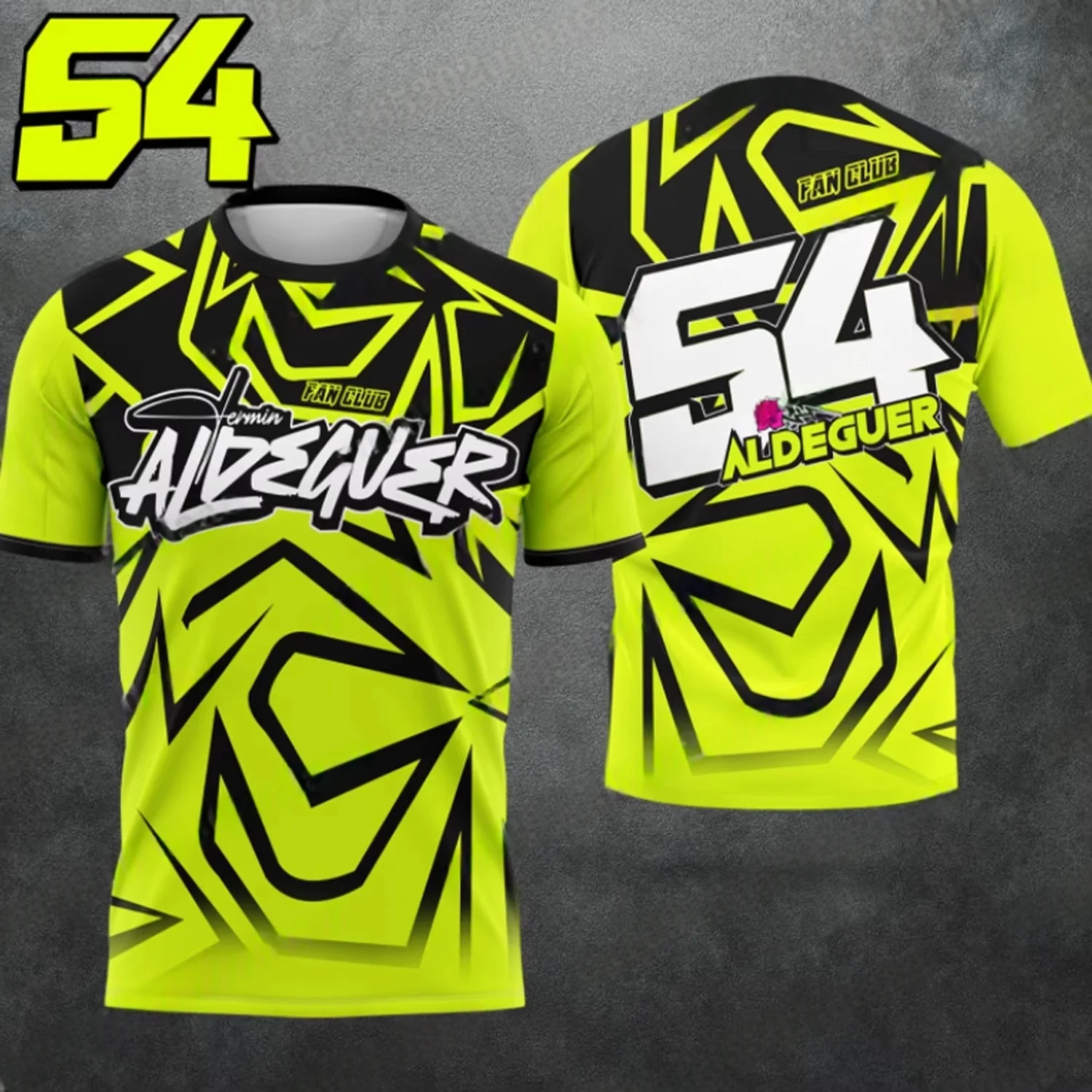 Camiseta de corrida Enea Bastianini Aldeguer 54, masculina e feminina, de secagem rápida, estilo MotoGP, roupa esportiva, manga curta, top, streetwear para atividades ao ar livre.