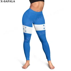 Honduras Coat Of Arms Love Country Leggings 3D Print Women Yoga Girl Stretch GYM Slim High Waist Legging Summer Sports-2