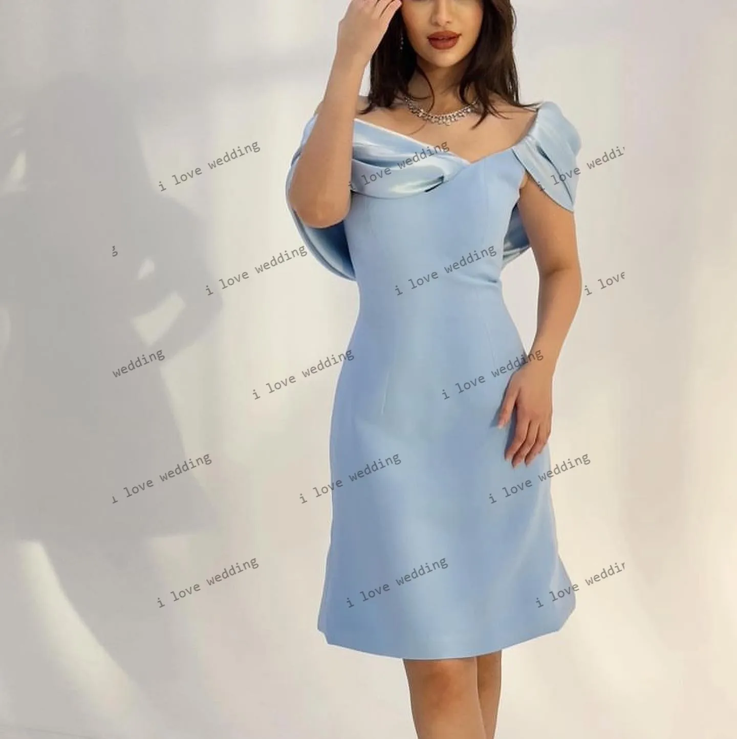 

Blue Off The Shoulder Homecoming Dresses 2025 Elegant Party Dress For Woman Mini Length Cocktail Dresses Ruched Gala Customized