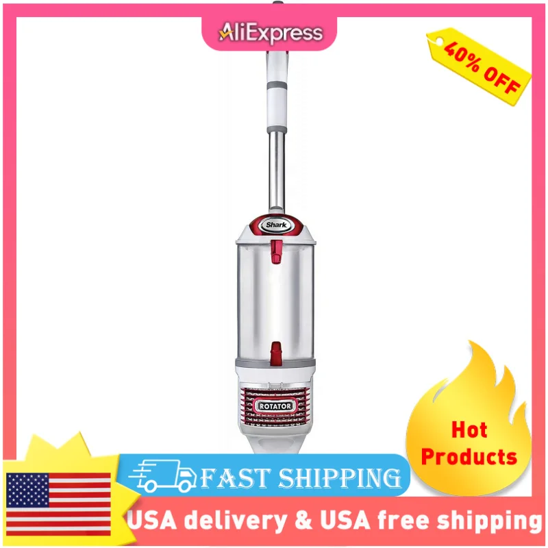 Shlavabo-NV501 Rotator Lift-Away Upright Vacuum, Filtre HEPA, Lumières de sauna LED, Outil large solution, Brosse à épousseter, Crevice Tool